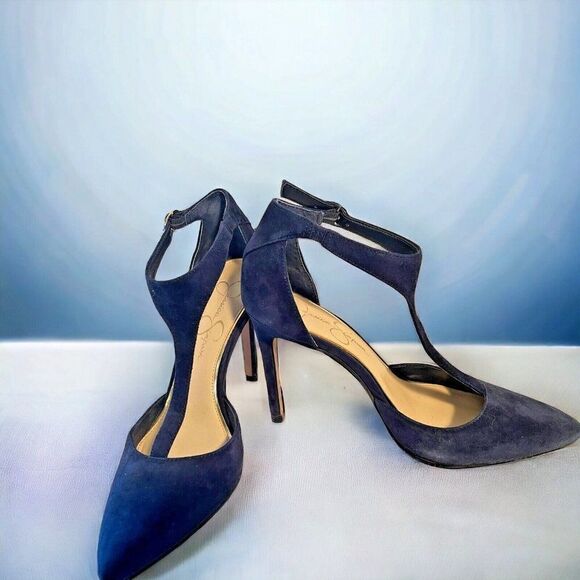 Jessica Simpson Shoes - Jessica Simpson Pixxel Military Blue Suede Shoes 7.5